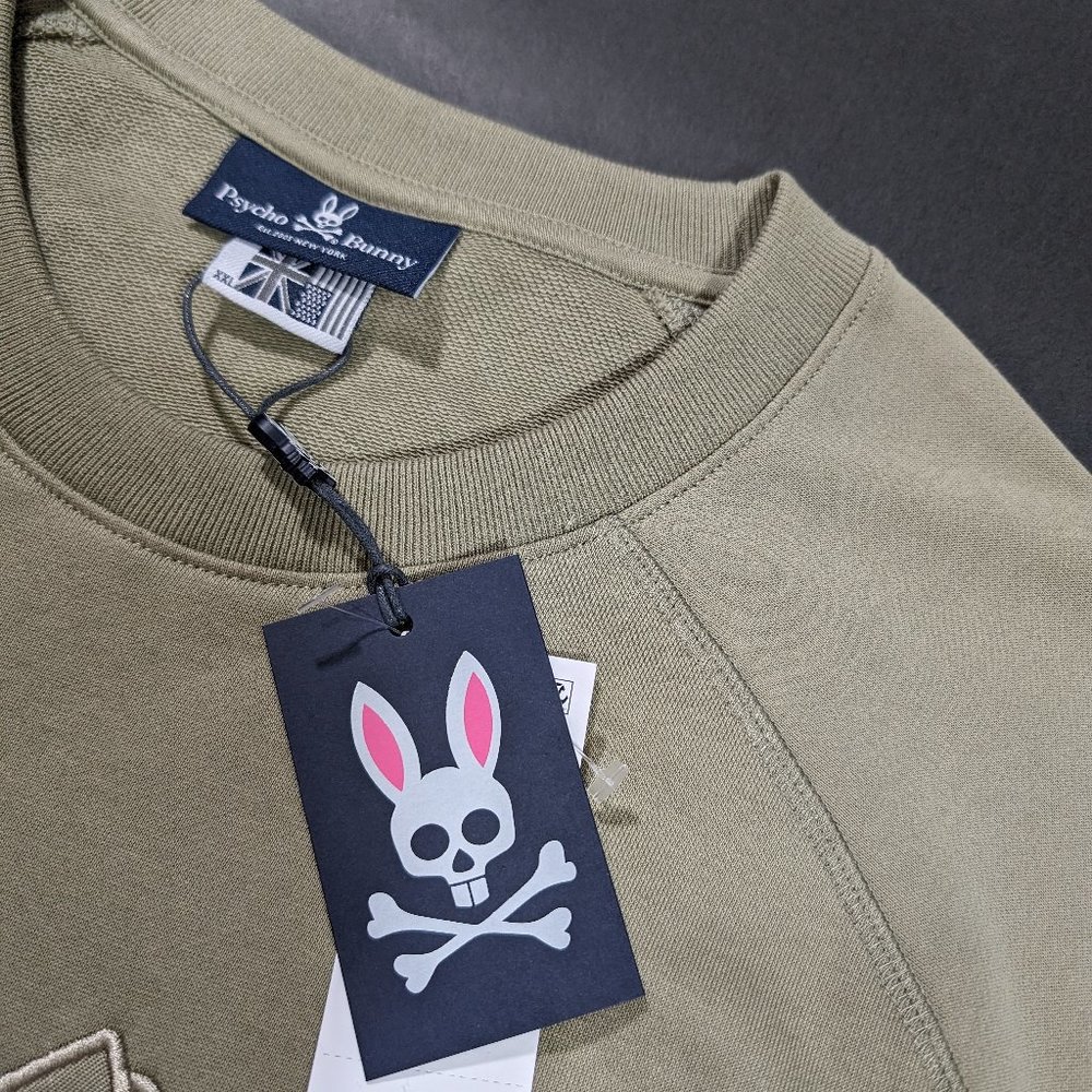 $155 Psycho Bunny Men`s Copa Embroidered Bunny Sweatshirt Size 2XL - Picture 4 of 7